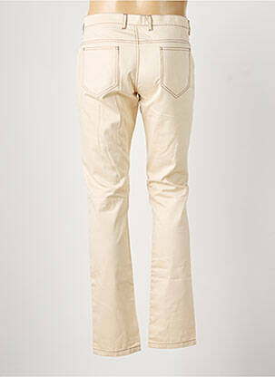 Jeans coupe droite fermeture zippée sous rabat boutonné taille normale beige PIERRE TALAMON homme