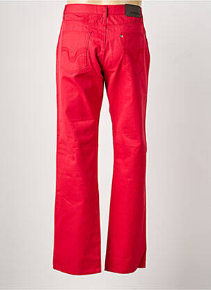 Jeans coupe droite fermeture boutonnée sur le devant taille normale rouge PIERRE TALAMON homme