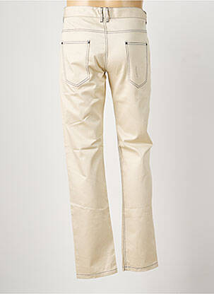 Jeans coupe droite fermeture zippée sous rabat boutonné taille normale beige PIERRE TALAMON homme