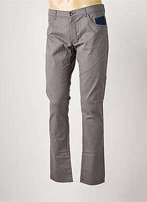 Jeans coupe droite fermeture zippée sous rabat boutonné taille normale gris PIERRE TALAMON homme
