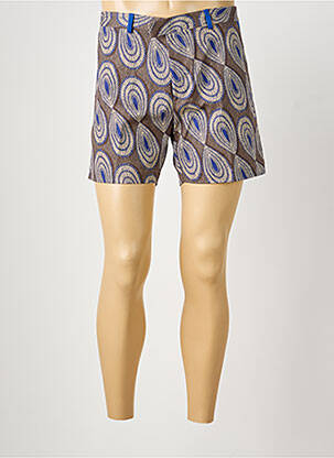 Short fermeture zippée sous rabat boutonné taille normale marron PIERRE TALAMON homme