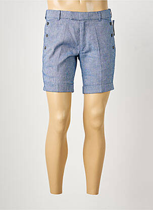 Short fermeture zippée sous rabat boutonné taille normale bleu PIERRE TALAMON homme