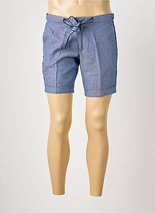 Short fermeture zippée sous rabat boutonné taille normale bleu PIERRE TALAMON homme
