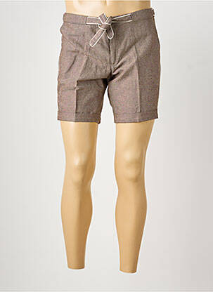 Short fermeture zippée sous rabat boutonné taille normale beige PIERRE TALAMON homme