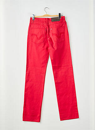Jeans coupe droite fermeture boutonnée sur le devant taille normale rouge PIERRE TALAMON homme