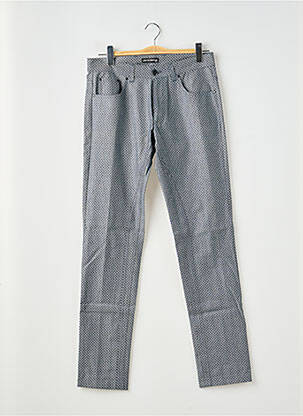 Pantalon slim fermeture zippée sous rabat boutonné taille normale noir PIERRE TALAMON homme