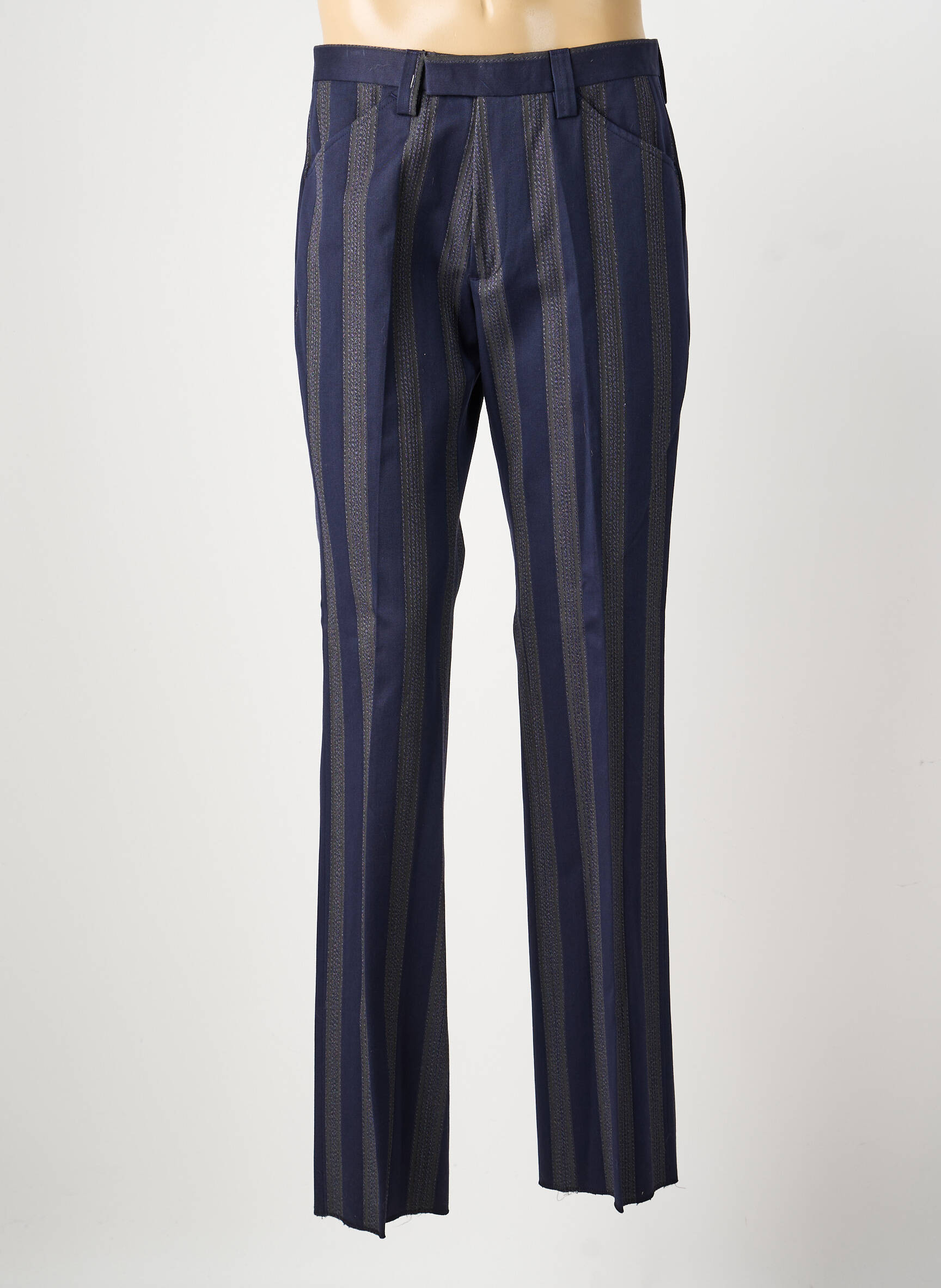Pantalon droit taille normale taille normale bleu PIERRE TALAMON homme