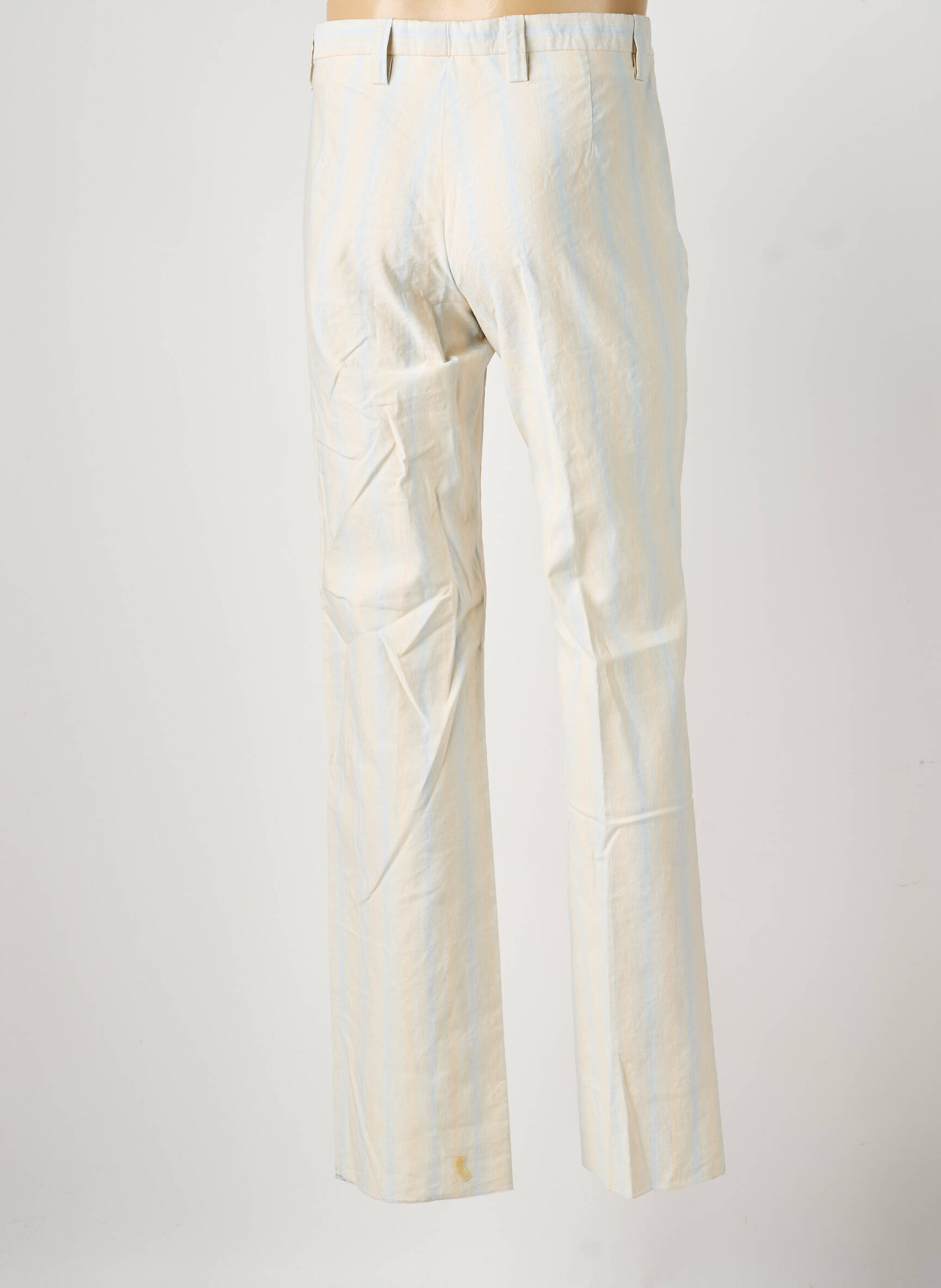 Pantalon droit tissage popeline taille normale beige PIERRE TALAMON homme