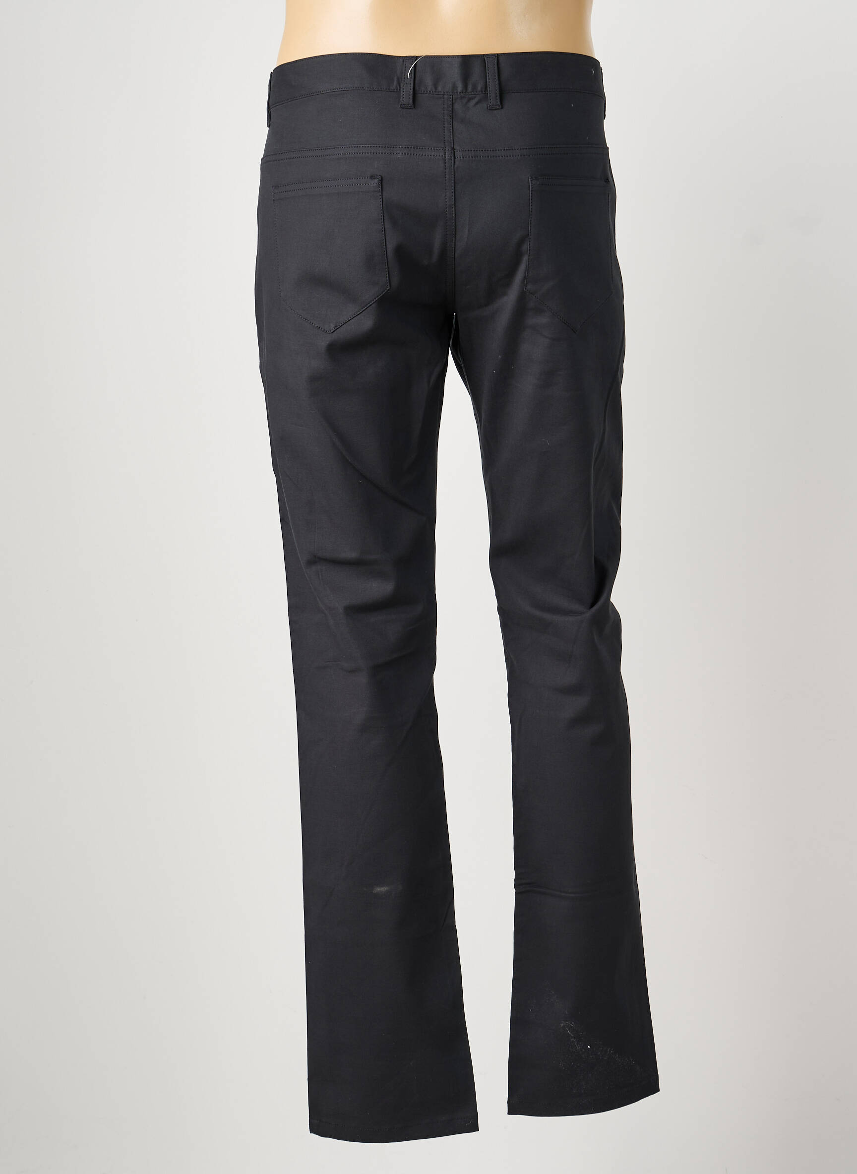 Pantalon slim fermeture zippée sous rabat boutonné taille normale noir PIERRE TALAMON homme
