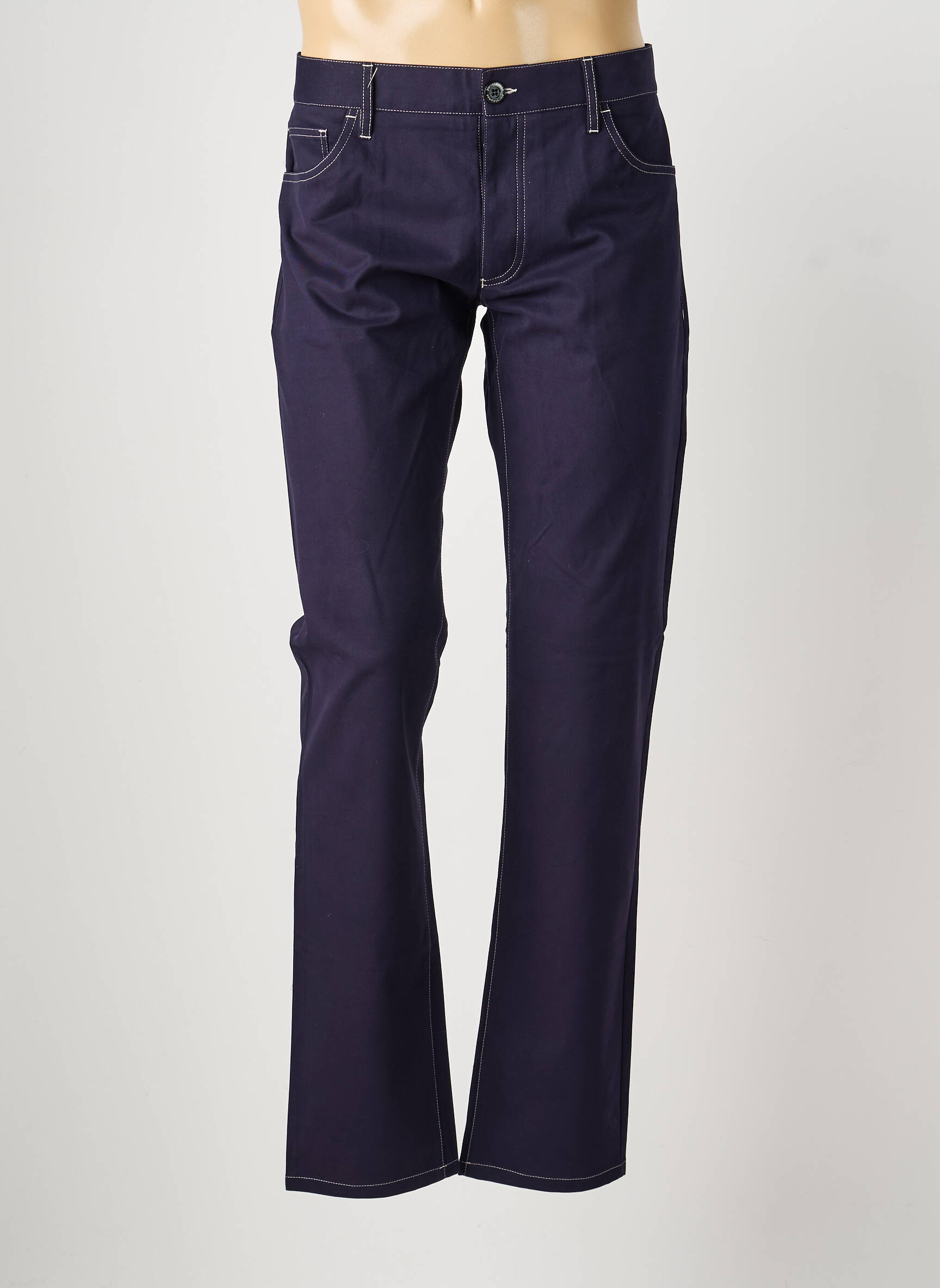 Jeans coupe slim tissage brut taille normale bleu PIERRE TALAMON homme
