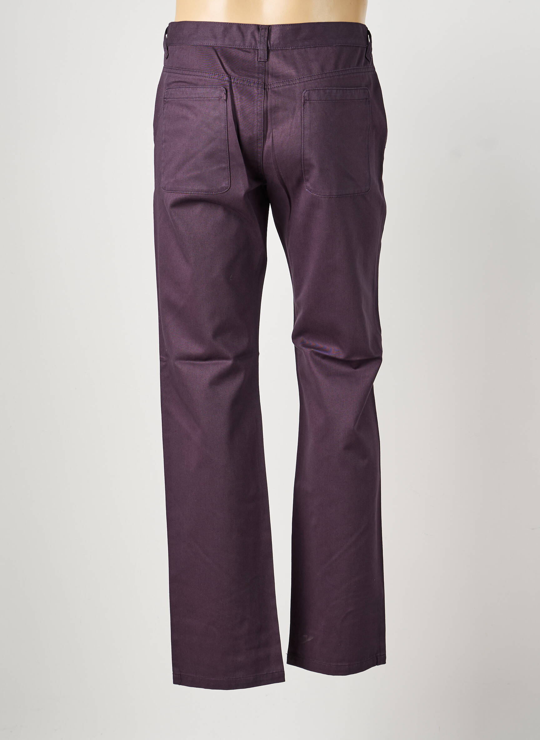 Pantalon droit taille normale taille normale violet PIERRE TALAMON homme