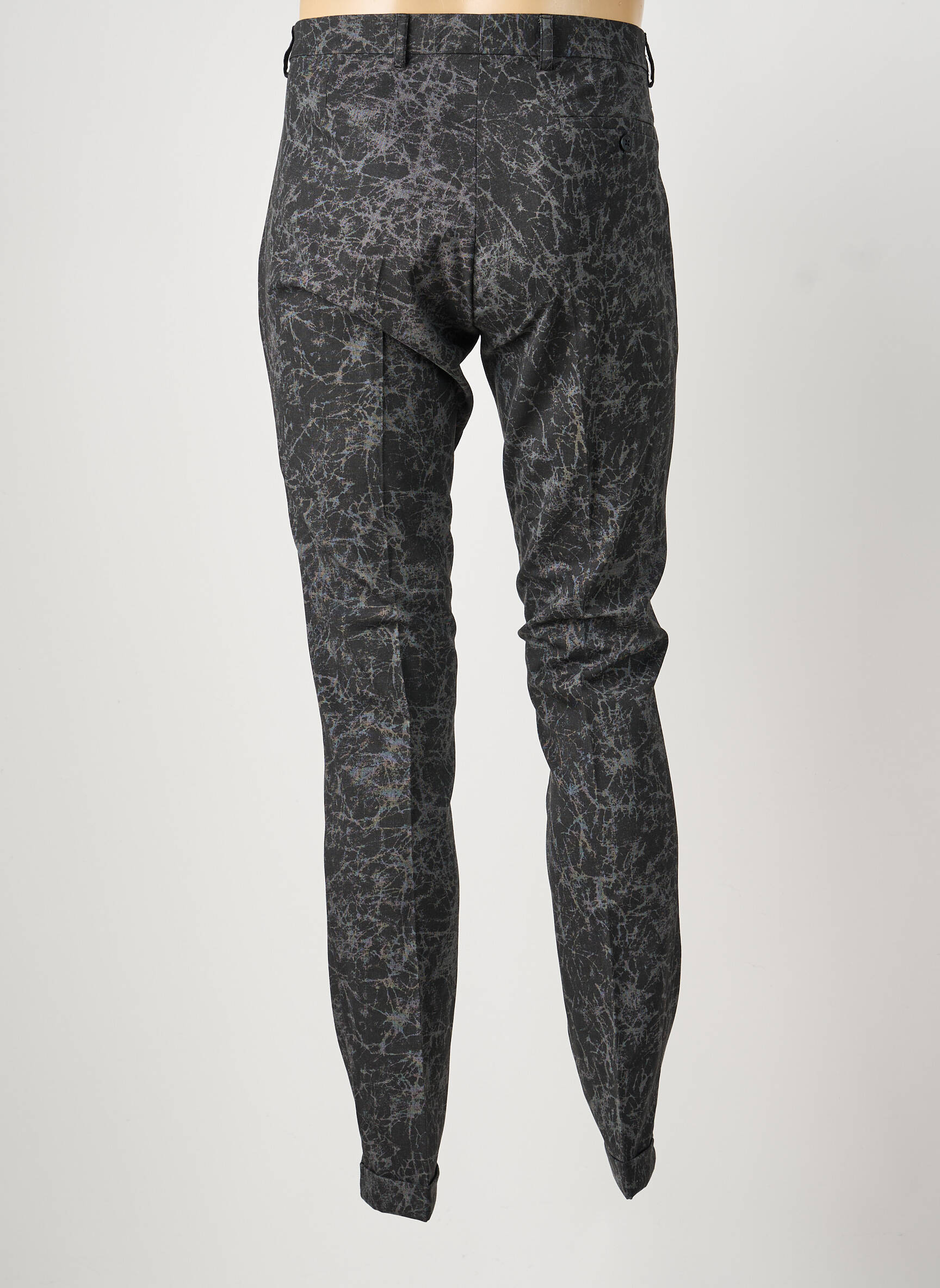 Pantalon chino tissage chiné taille normale gris PIERRE TALAMON homme