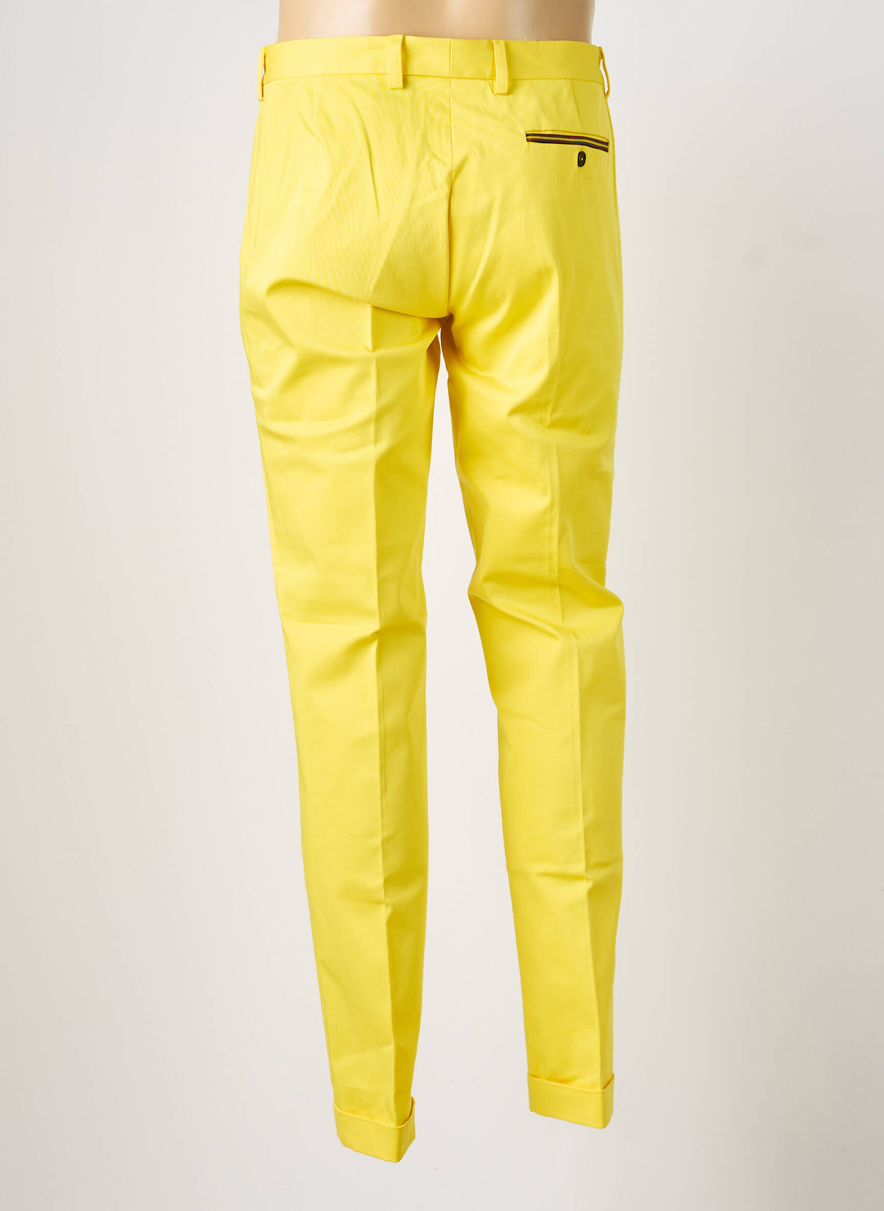 Pantalon chino poches taille normale jaune PIERRE TALAMON homme