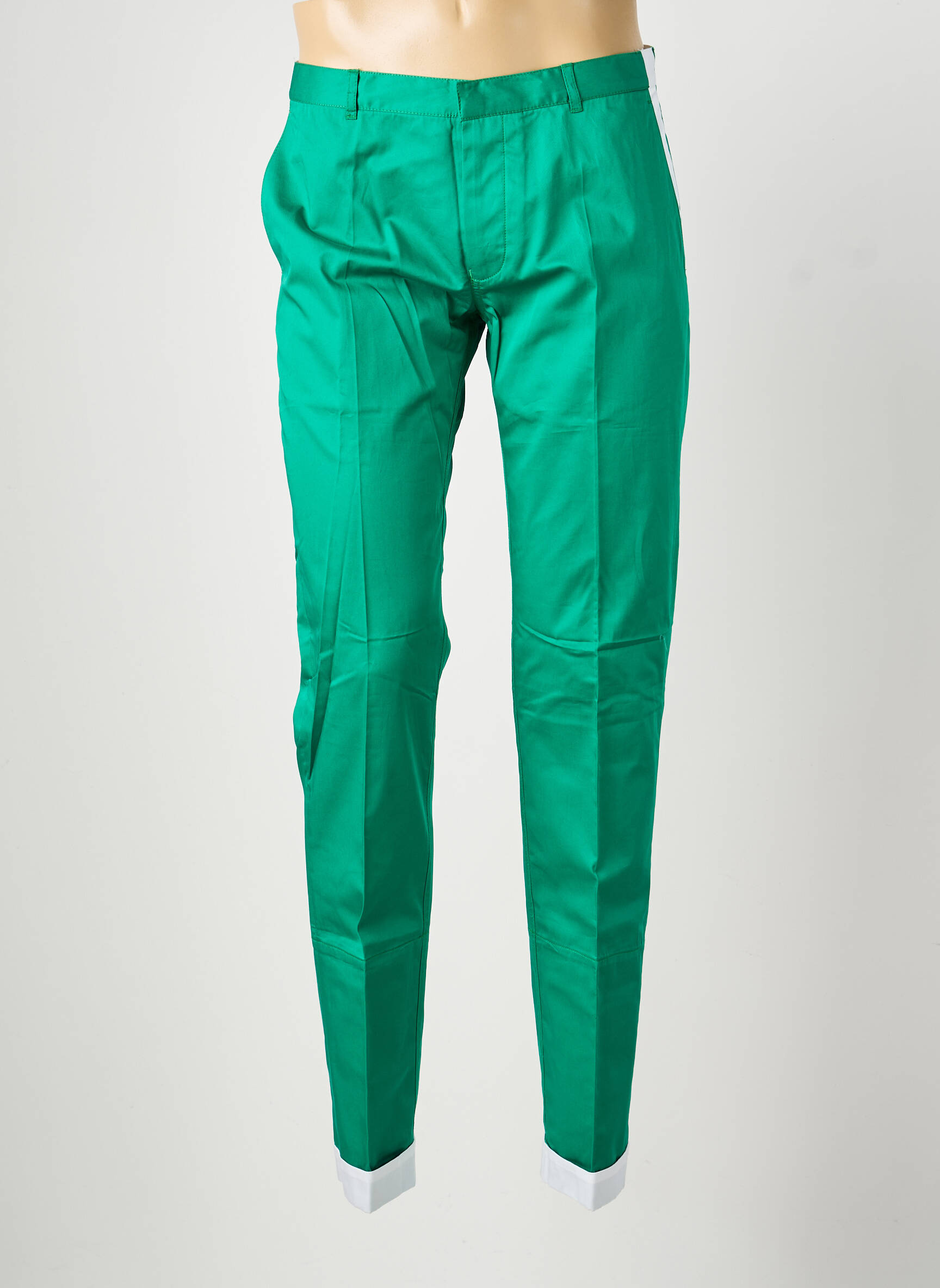 Pantalon chino poches taille normale vert PIERRE TALAMON homme