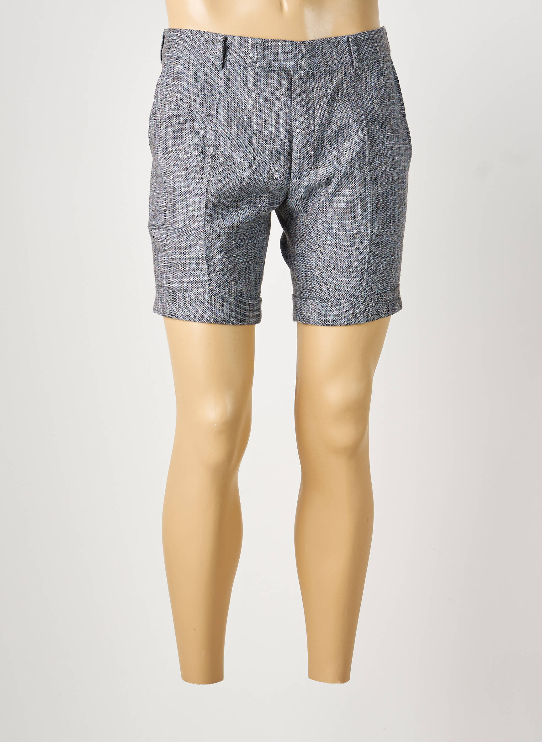 Short fermeture zippée sous rabat boutonné taille normale gris PIERRE TALAMON homme