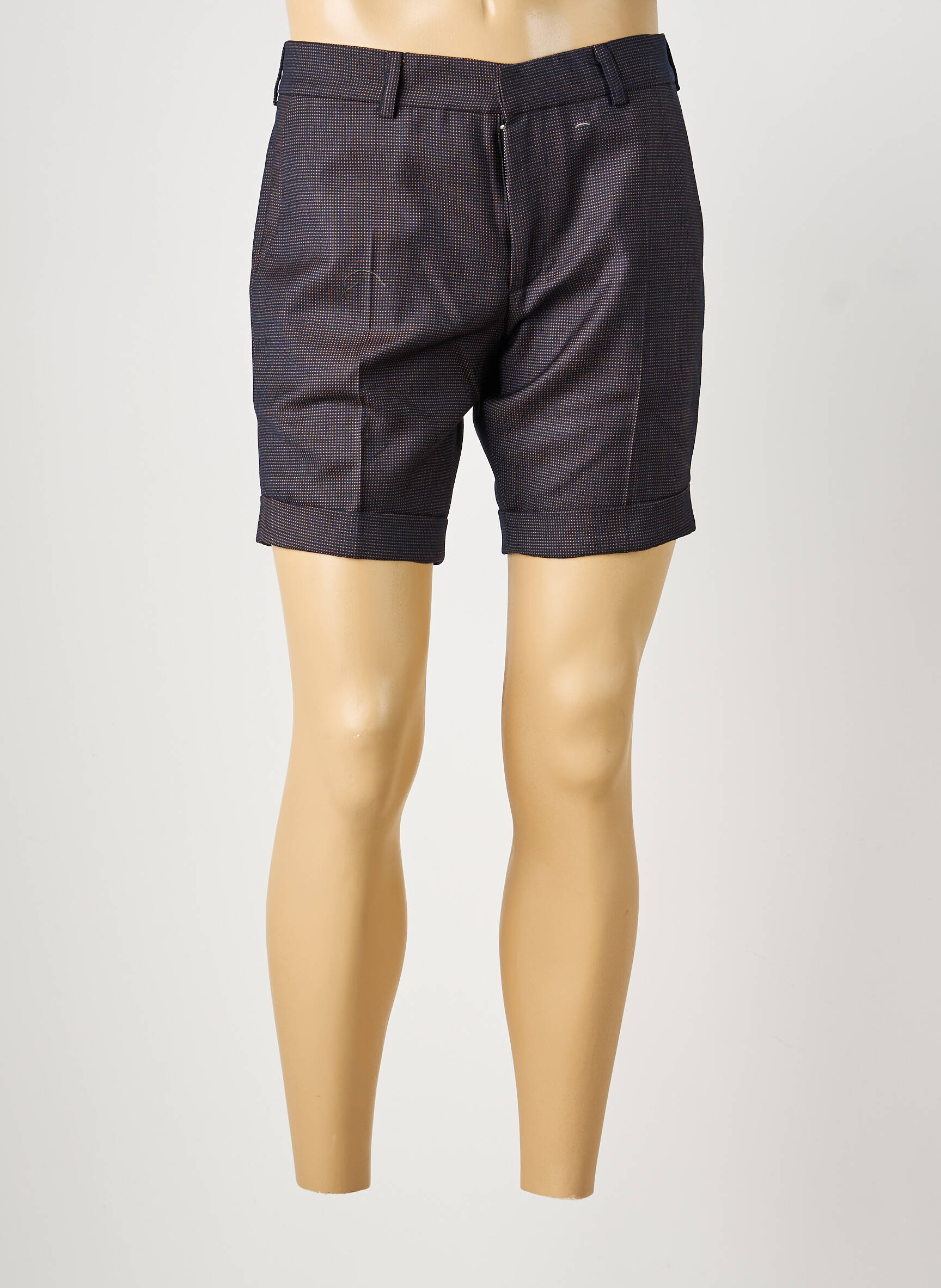 Short fermeture zippée sous rabat boutonné taille normale noir PIERRE TALAMON homme