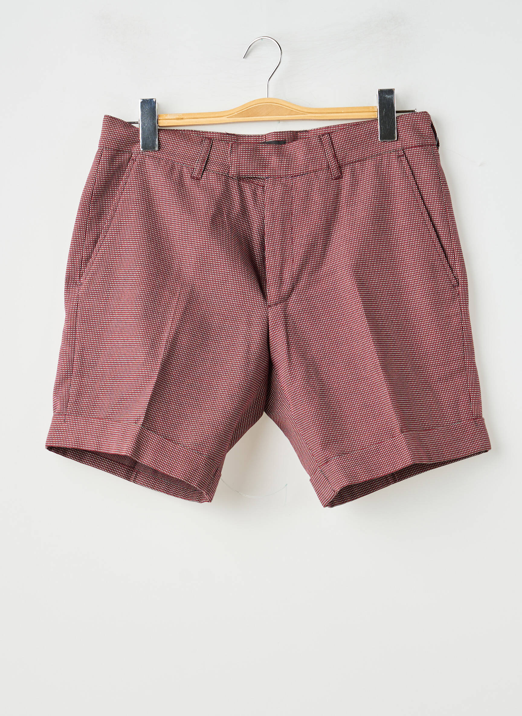 Short fermeture zippée sous rabat boutonné taille normale rouge PIERRE TALAMON homme
