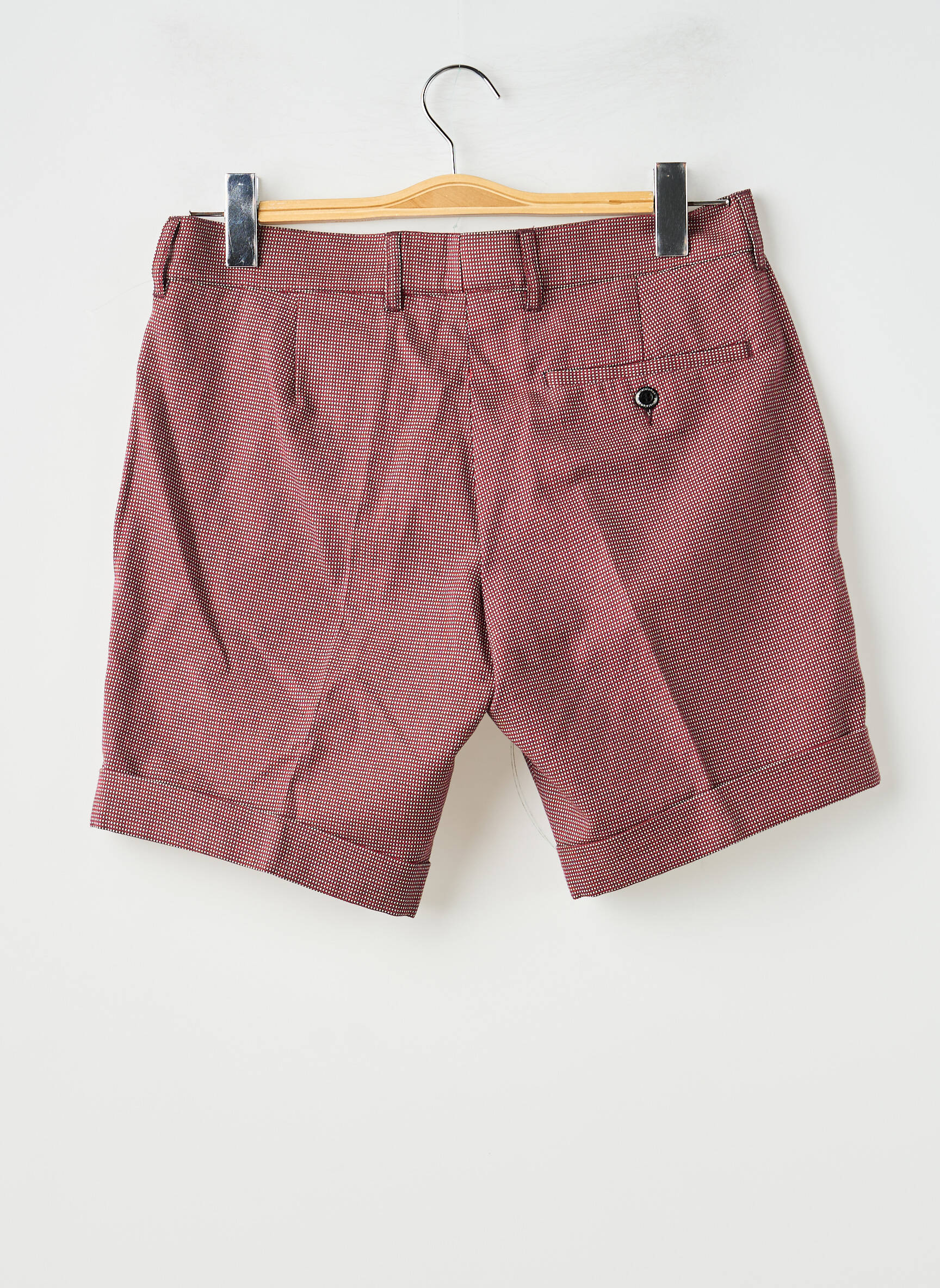 Short fermeture zippée sous rabat boutonné taille normale rouge PIERRE TALAMON homme