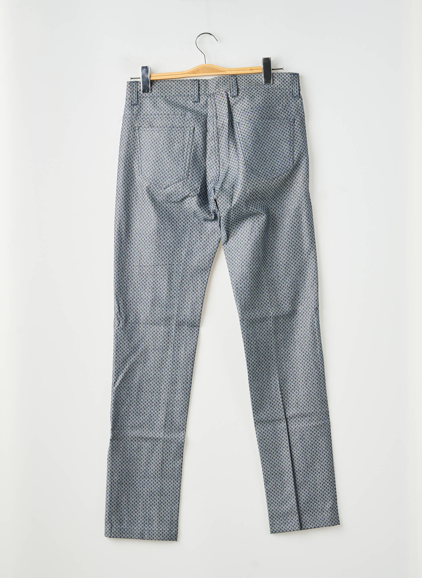 Pantalon slim fermeture zippée sous rabat boutonné taille normale noir PIERRE TALAMON homme