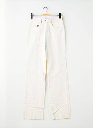 Pantalon droit tissage popeline taille normale beige PIERRE TALAMON homme
