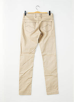 Pantalon slim tissage popeline taille normale beige PIERRE TALAMON homme