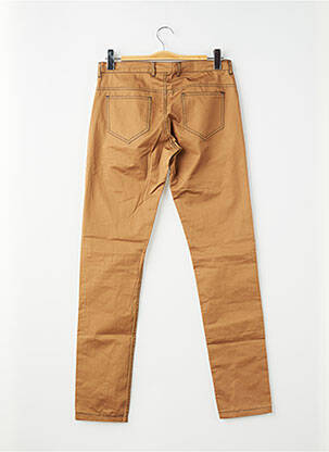 Pantalon slim tissage popeline taille normale marron PIERRE TALAMON homme