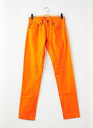 Jeans coupe slim fermeture boutonnée sur le devant taille normale orange PIERRE TALAMON homme