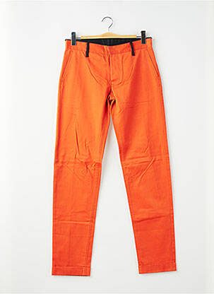 Pantalon chino tissage popeline taille normale orange PIERRE TALAMON homme