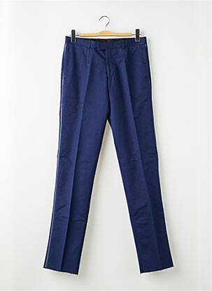 Pantalon slim tissage popeline taille normale bleu PIERRE TALAMON homme