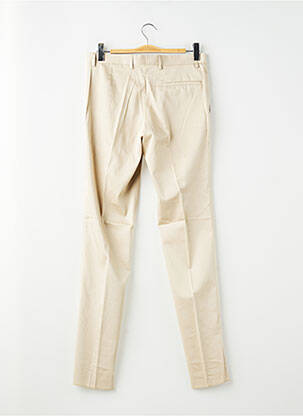Pantalon droit tissage popeline taille normale beige PIERRE TALAMON homme