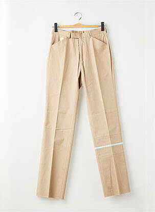 Pantalon slim tissage popeline taille normale marron PIERRE TALAMON homme