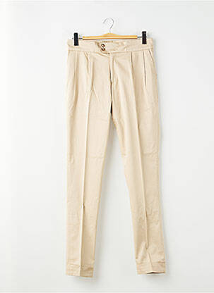 Pantalon chino tissage popeline taille normale beige PIERRE TALAMON homme