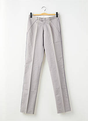 Pantalon slim tissage popeline taille normale gris PIERRE TALAMON homme