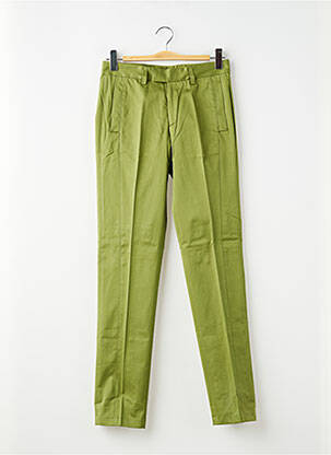 Pantalon slim tissage popeline taille normale vert PIERRE TALAMON homme