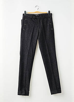 Pantalon slim tissage chiné taille normale noir PIERRE TALAMON homme