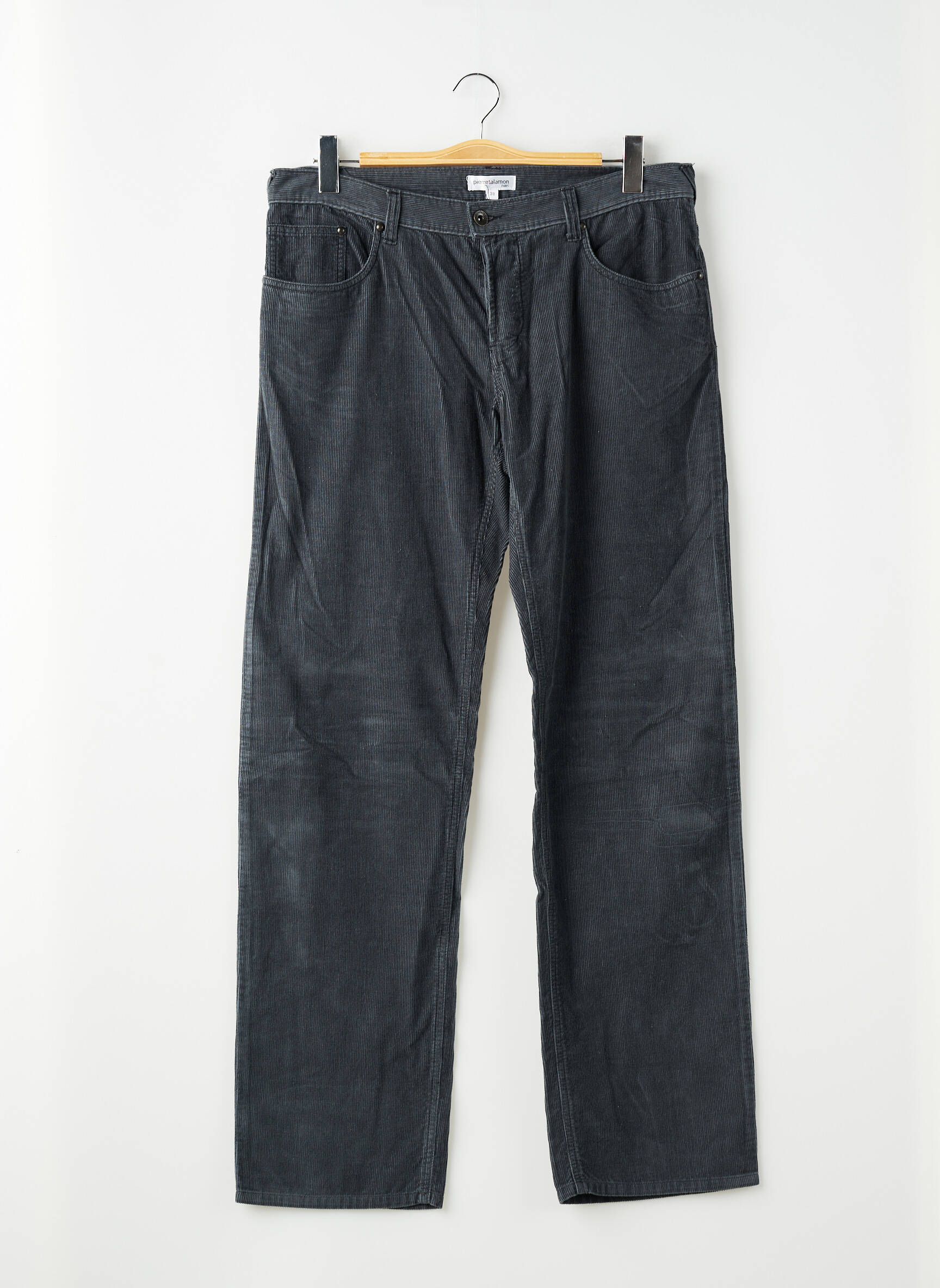 Pantalon slim tissage velours taille normale gris PIERRE TALAMON homme