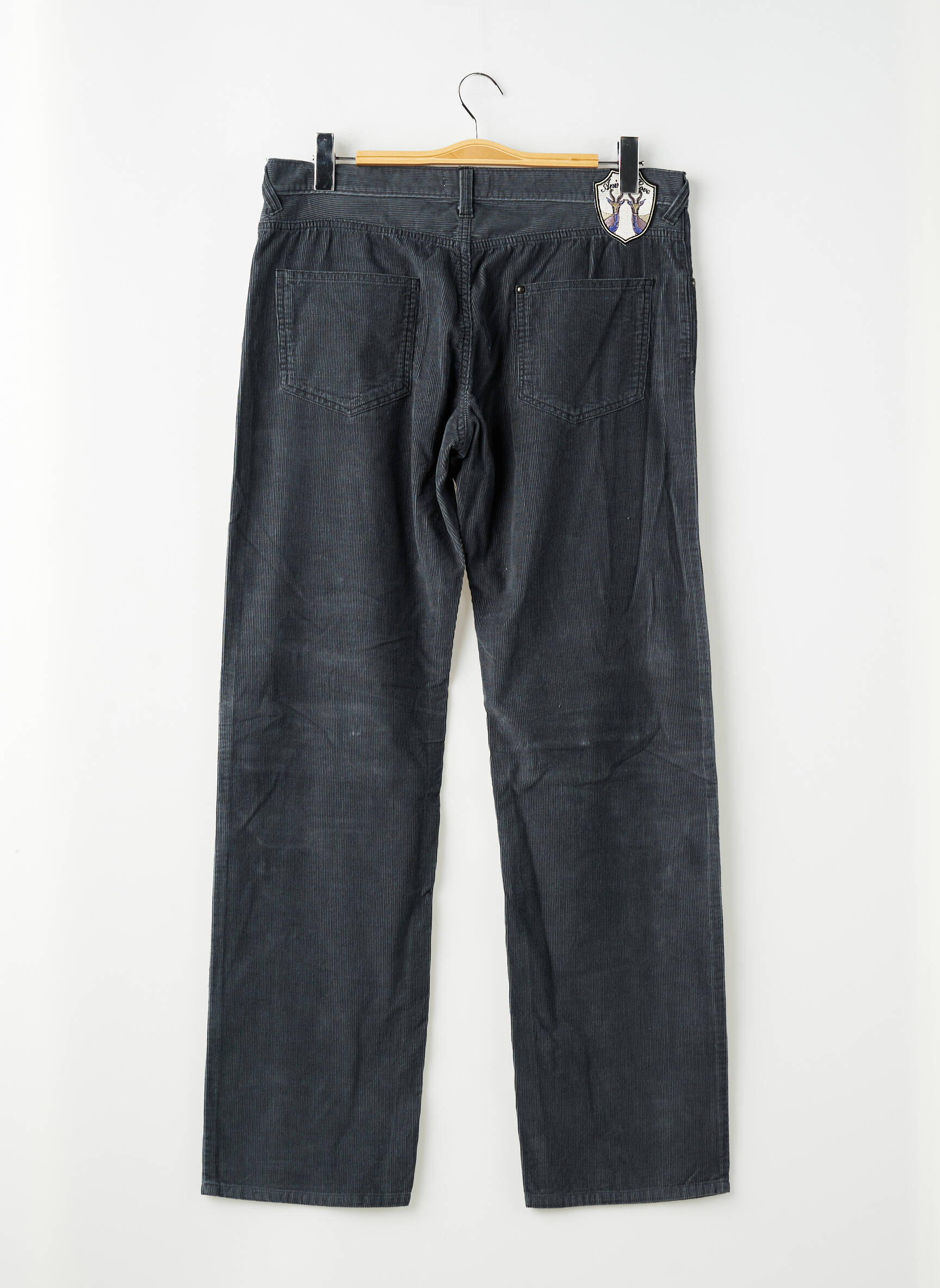 Pantalon slim tissage velours taille normale gris PIERRE TALAMON homme