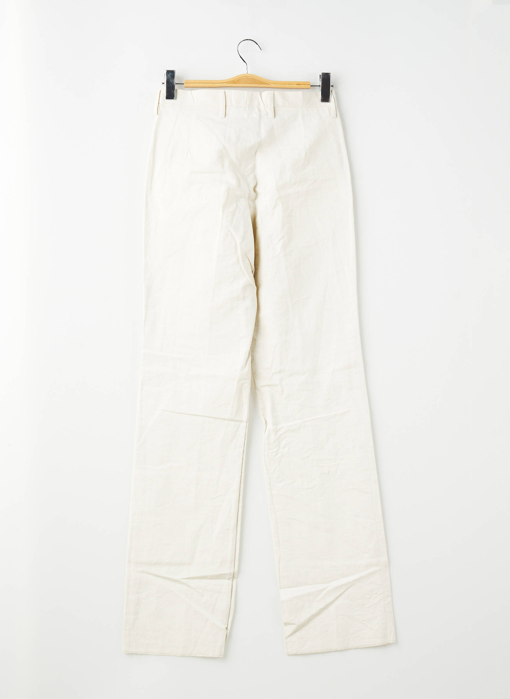 Pantalon droit tissage popeline taille normale beige PIERRE TALAMON homme