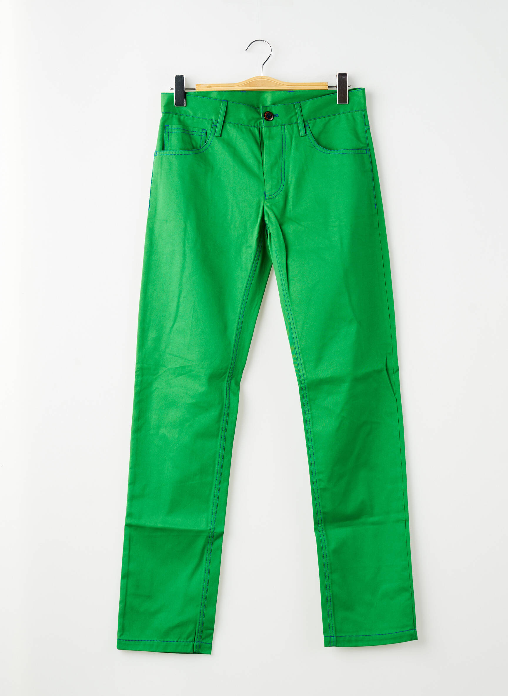 Pantalon slim stretch taille normale vert PIERRE TALAMON homme