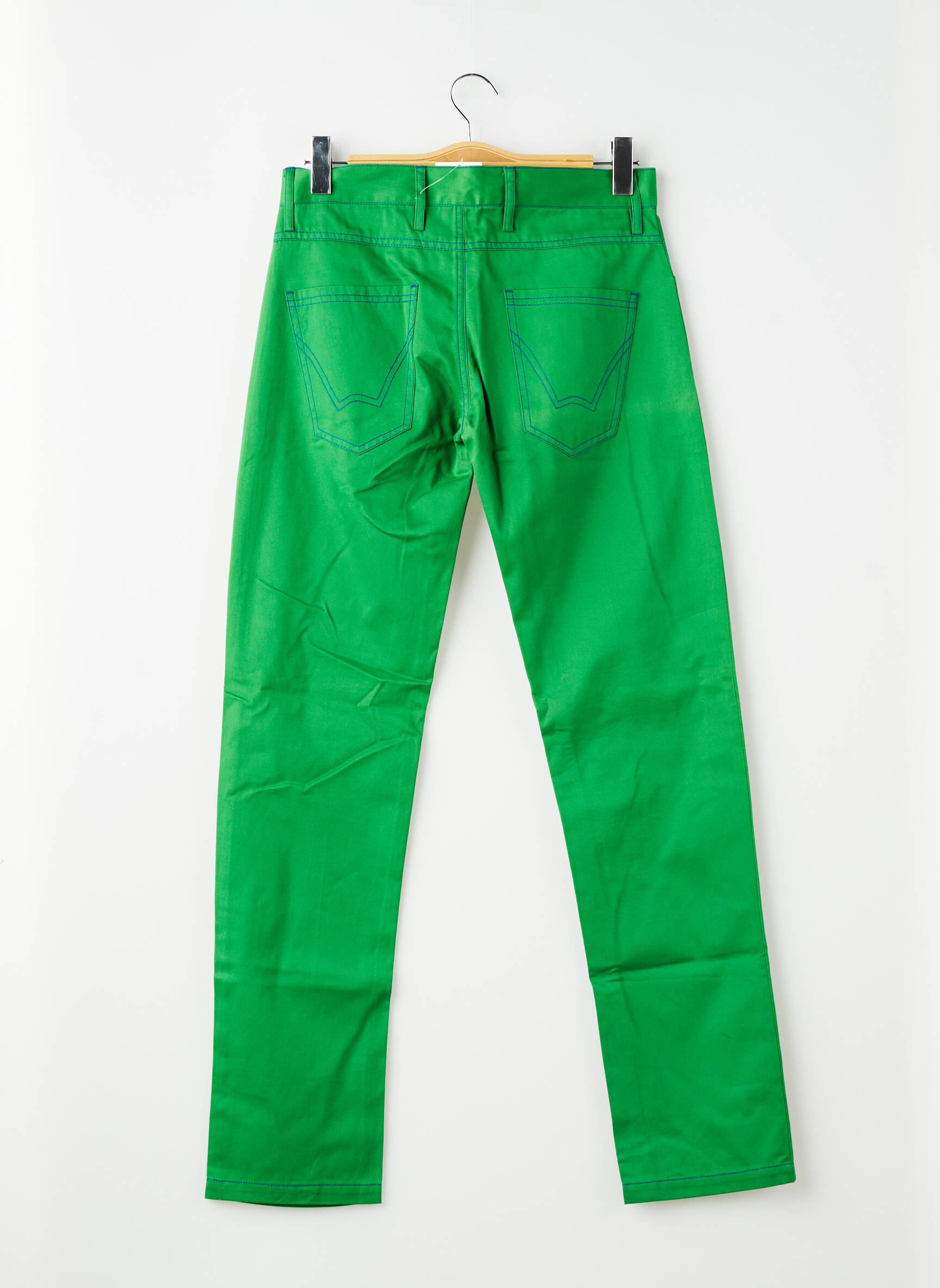 Pantalon slim stretch taille normale vert PIERRE TALAMON homme