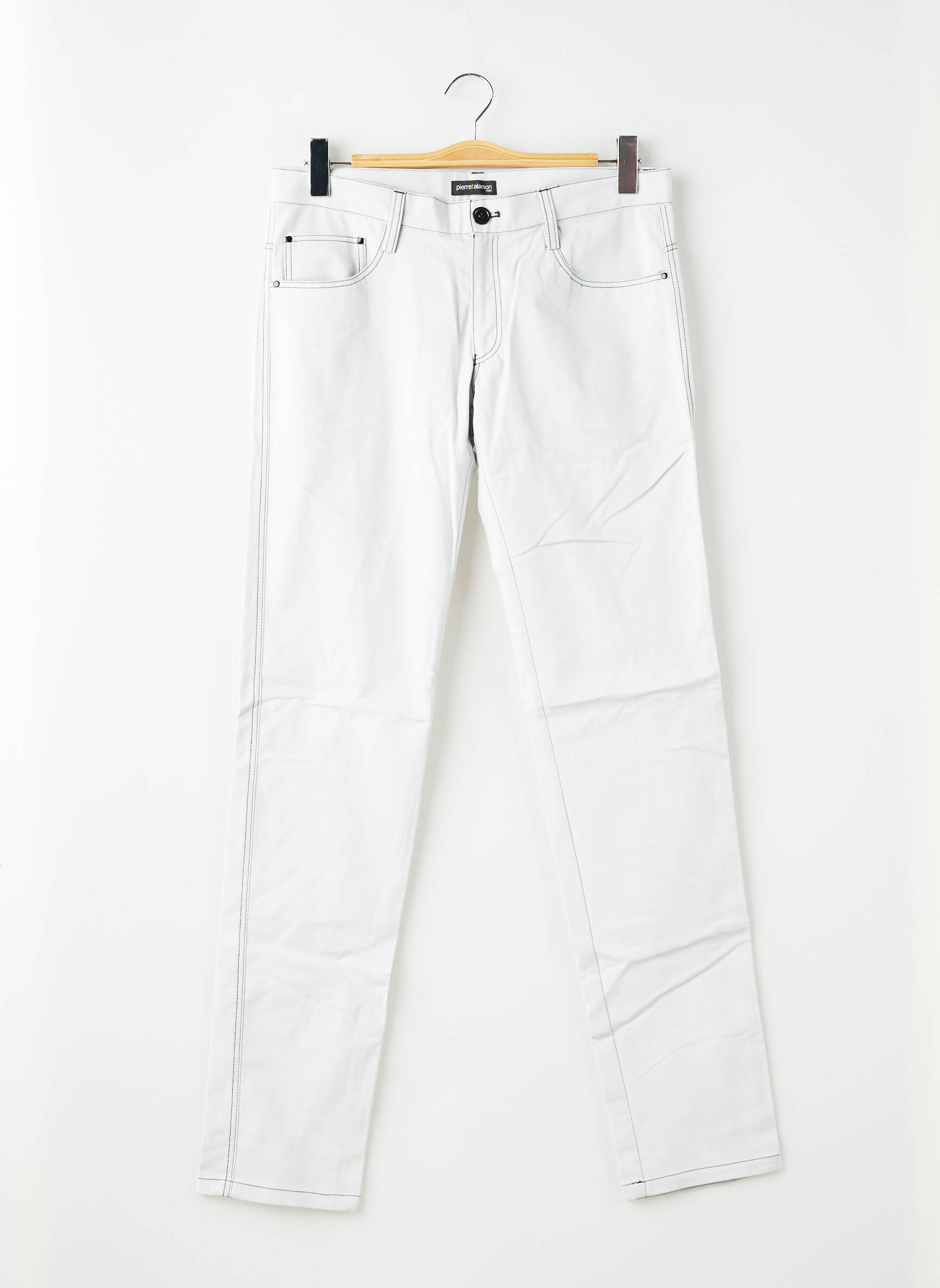 Pantalon slim stretch taille normale gris PIERRE TALAMON homme
