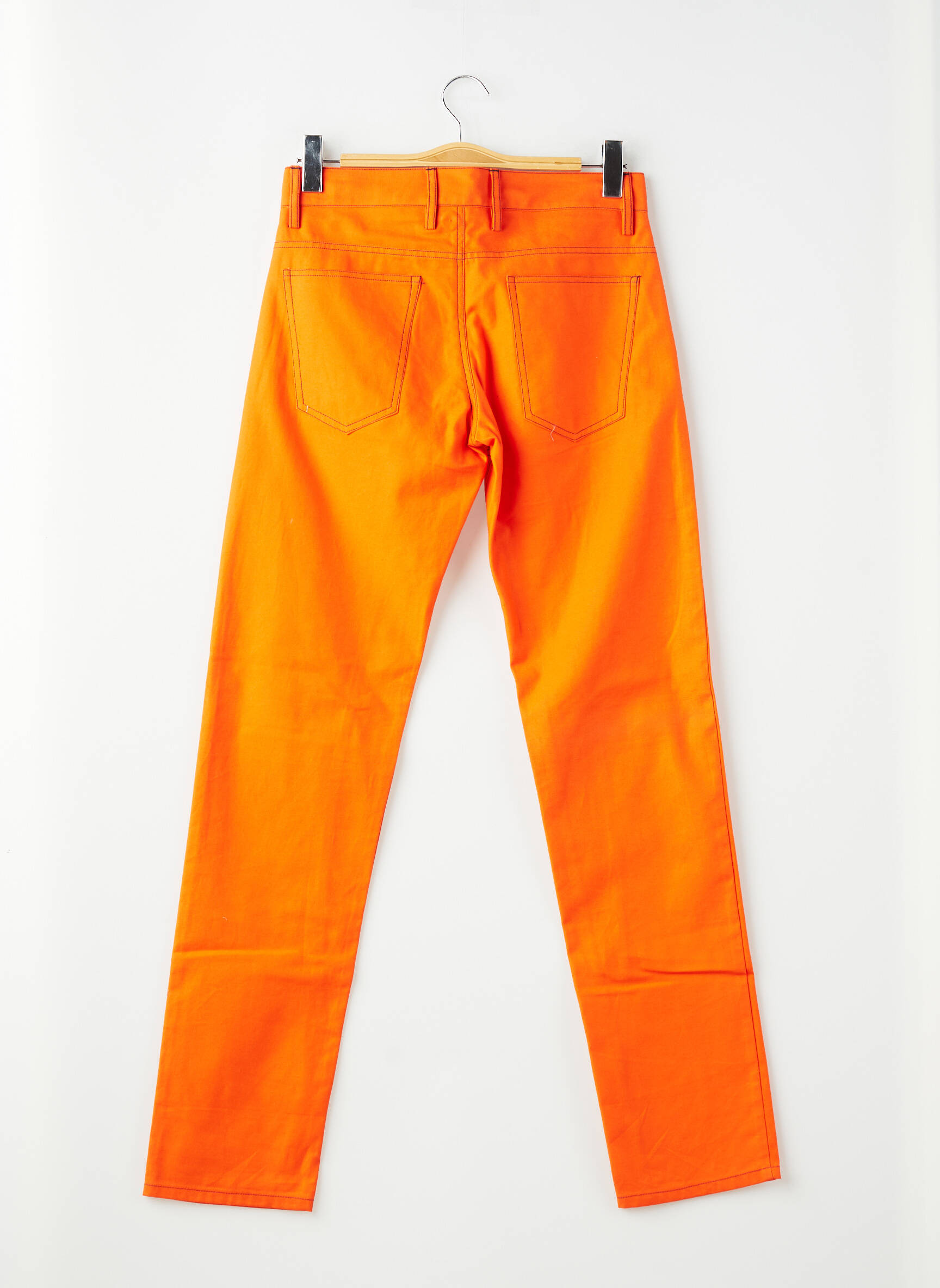 Jeans coupe slim fermeture boutonnée sur le devant taille normale orange PIERRE TALAMON homme