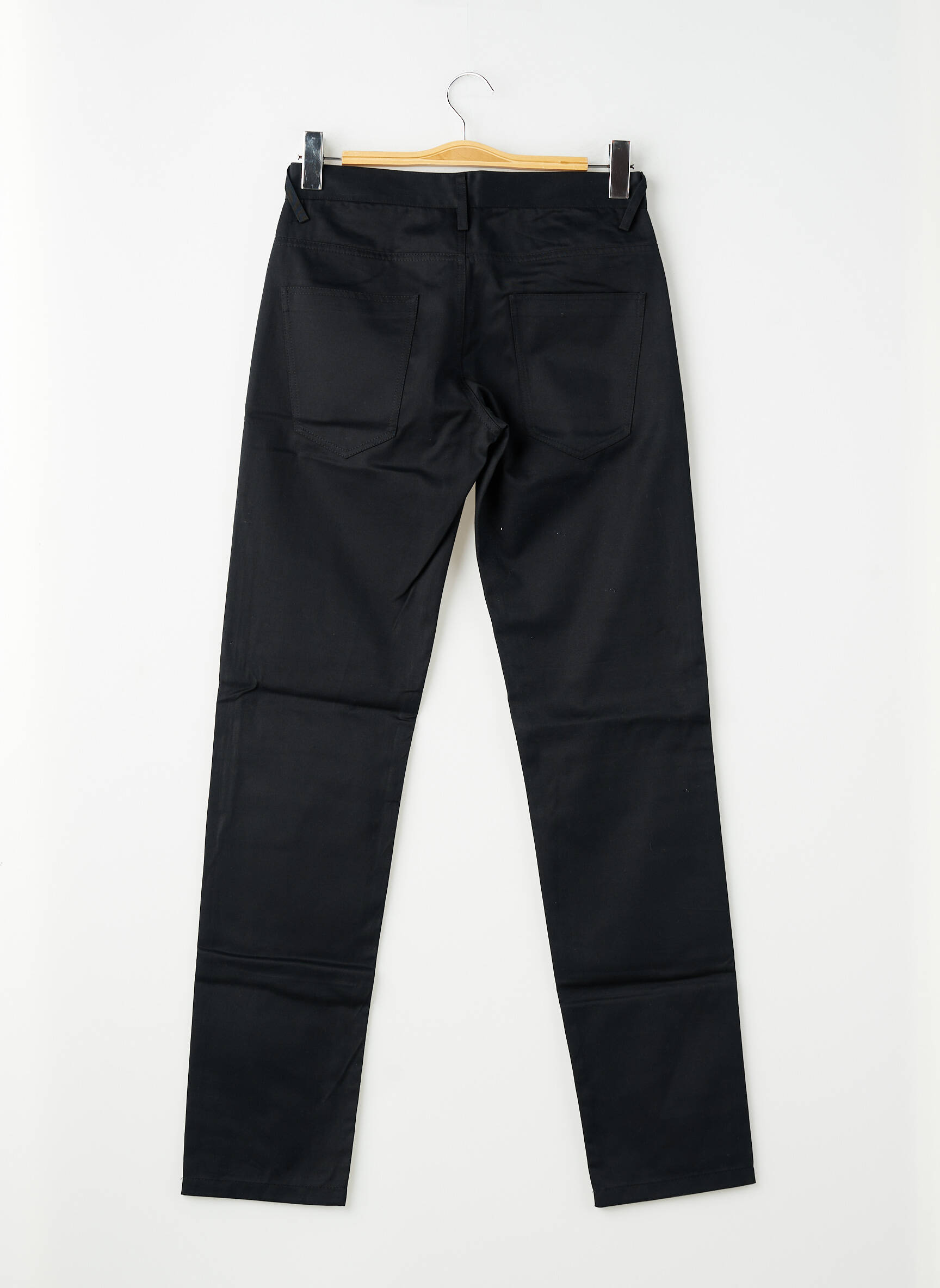 Pantalon slim tissage popeline taille normale noir PIERRE TALAMON homme