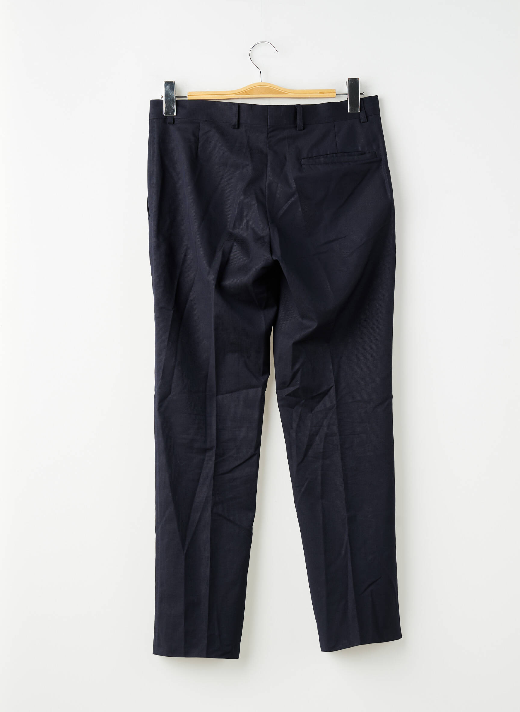Pantalon chino fermeture zippée sous rabat avec crochet taille normale noir PIERRE TALAMON homme