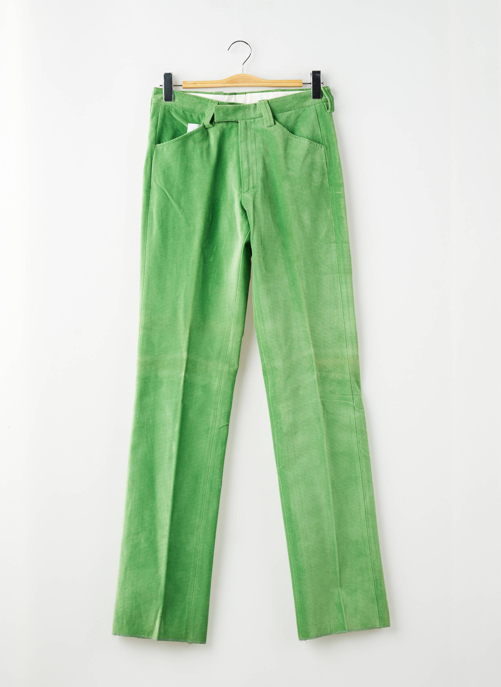Pantalon slim tissage velours taille normale vert PIERRE TALAMON homme