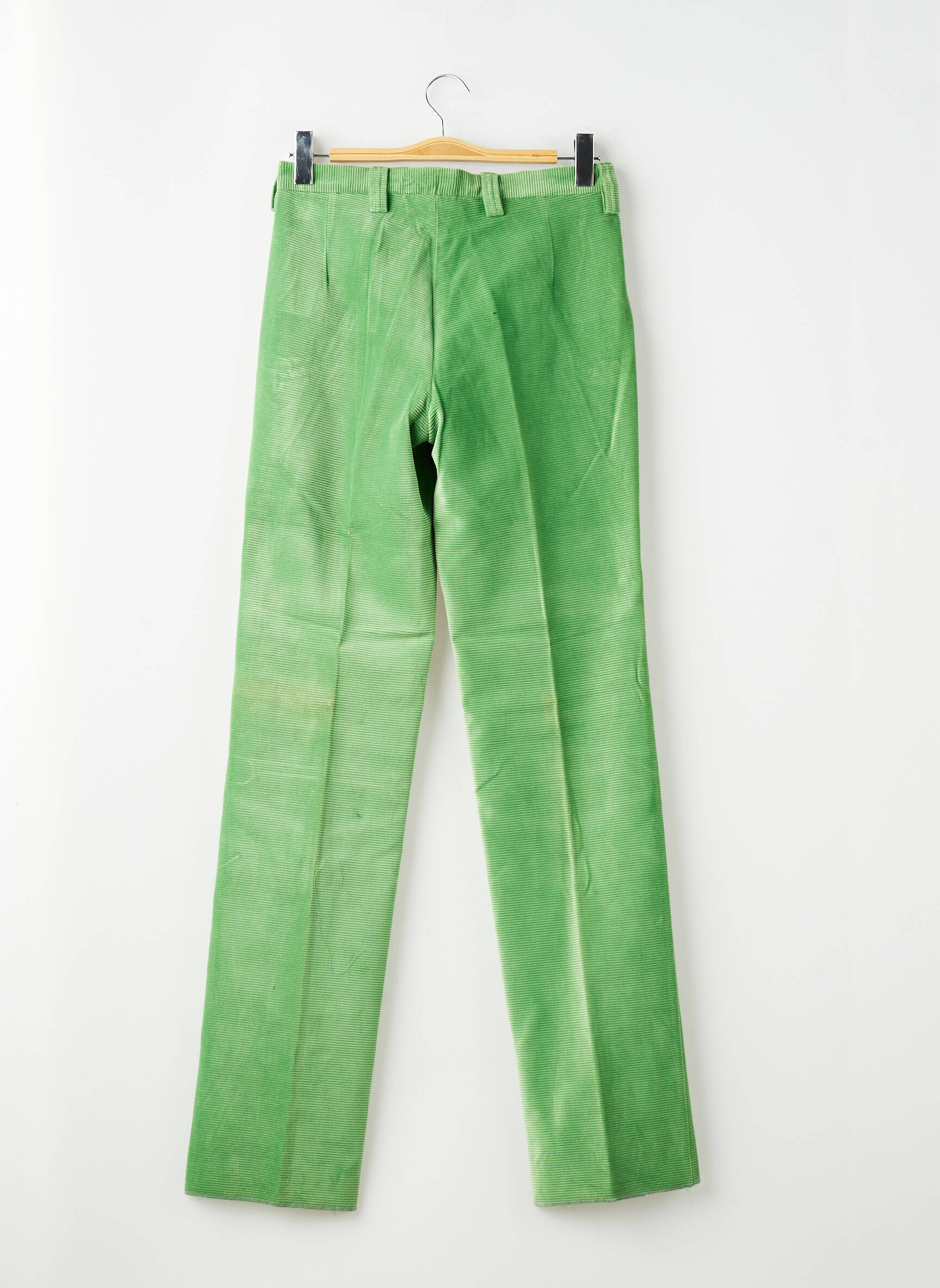Pantalon slim tissage velours taille normale vert PIERRE TALAMON homme