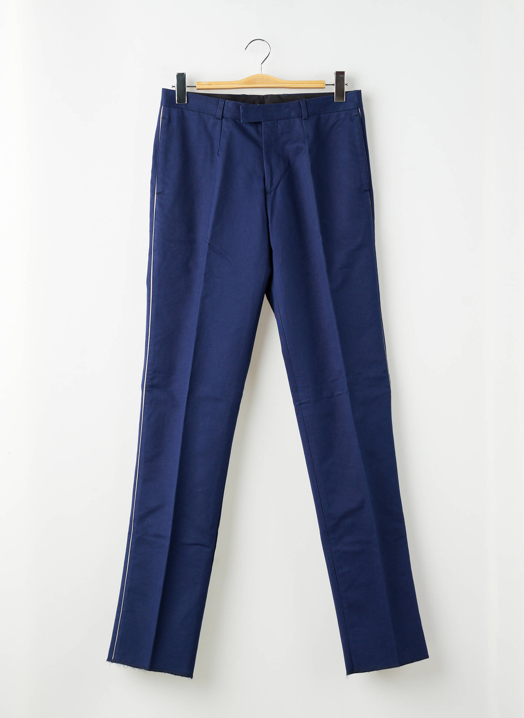 Pantalon slim tissage popeline taille normale bleu PIERRE TALAMON homme