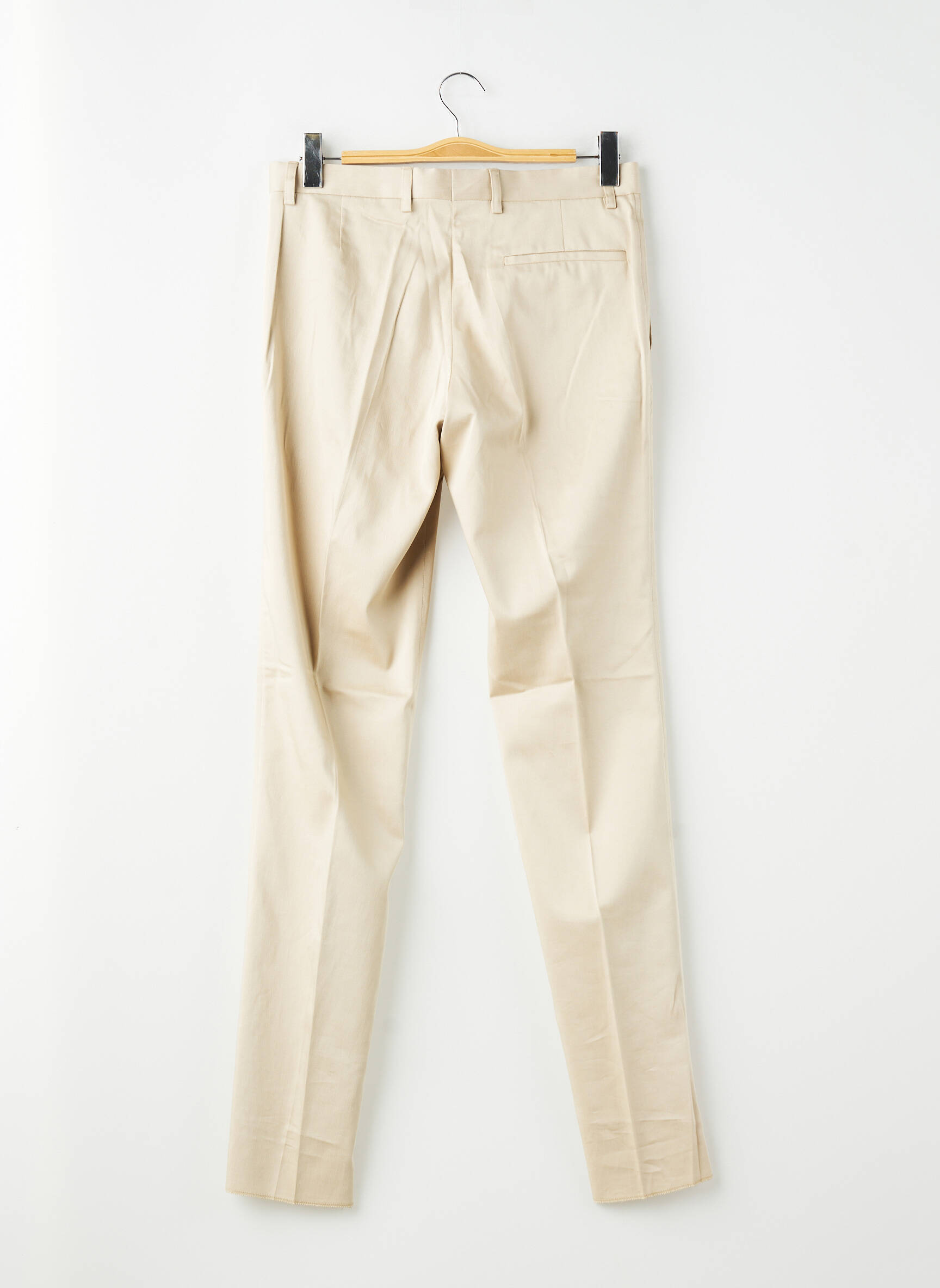 Pantalon droit tissage popeline taille normale beige PIERRE TALAMON homme
