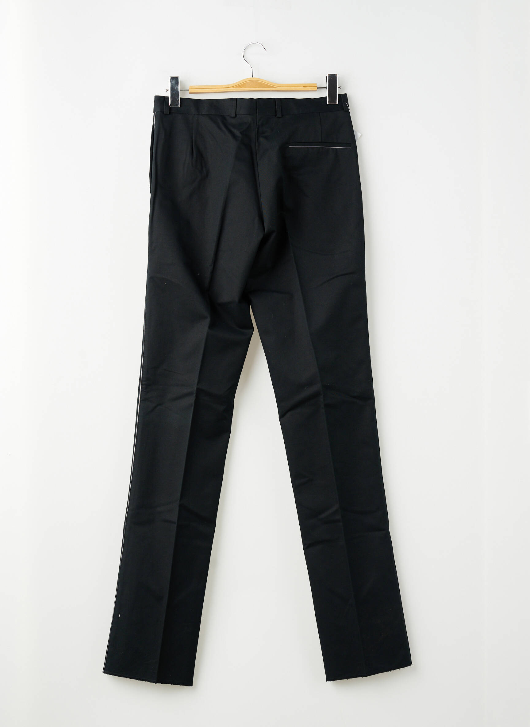 Pantalon slim tissage popeline taille normale noir PIERRE TALAMON homme