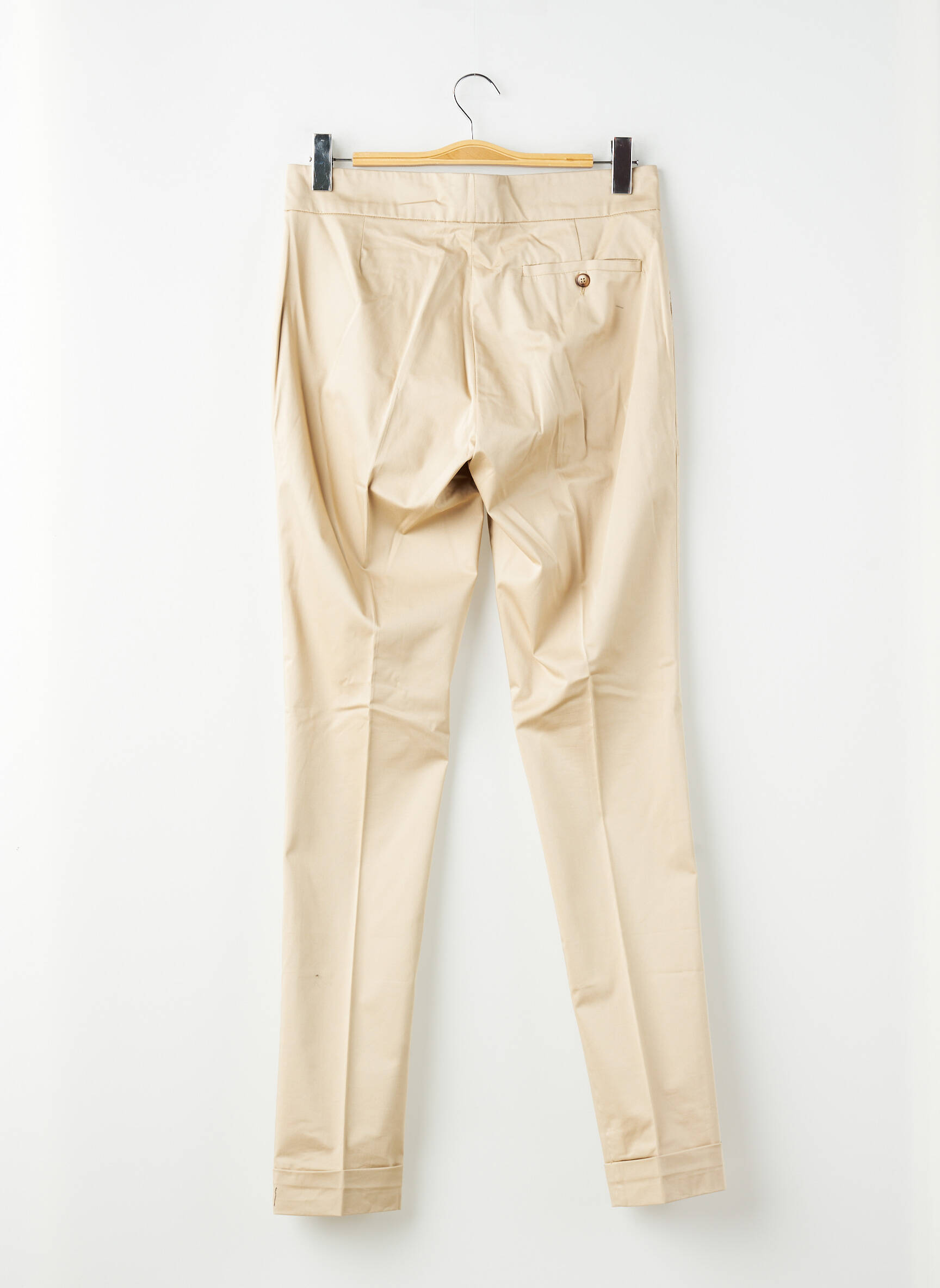 Pantalon chino tissage popeline taille normale beige PIERRE TALAMON homme